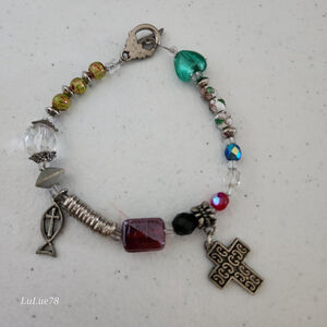Womens Unbranded Beaded Bracelet Multi-Color One Size